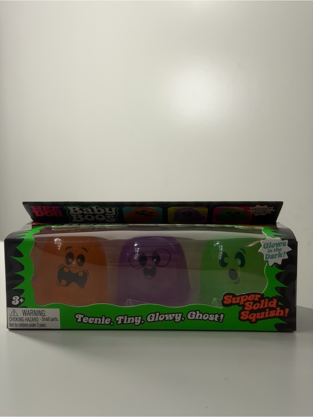 Teenie Tiny baby boos Glowy Ghost Set - Green, Purple, Orange